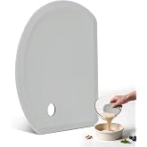 Sapid Flexible Curved Edge Silicone Bowl Scraper Dough Scraper Baking Bread | Food Grade Bench Scraper for Baking Sourdough Bread, Cake, Multipurpose Kitchen Dish Scrapers, Easy Clean (5.98"x4.3", Gray)