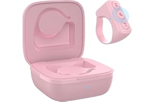 GEVO TIK Tok Bluetooth Remote Control Page Turner for iPhone Android Ipad Cell Phone Camera Remote Shutter Selfie Button, Bluetooth Ring (Pink)