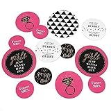 Big Dot of Happiness Girls Night Out - Bachelorette Party Giant Circle Confetti - Party Decorations - Large Confetti 27 Count