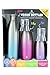 Manna Vogue Metallic Insulated Water Drink Bottles - Assorted 3 pack bundle (25 oz, 17 oz, 9 oz) - (Turquoise, Burgundy, Purple) Lead Free, BPA Free, Condensation Free