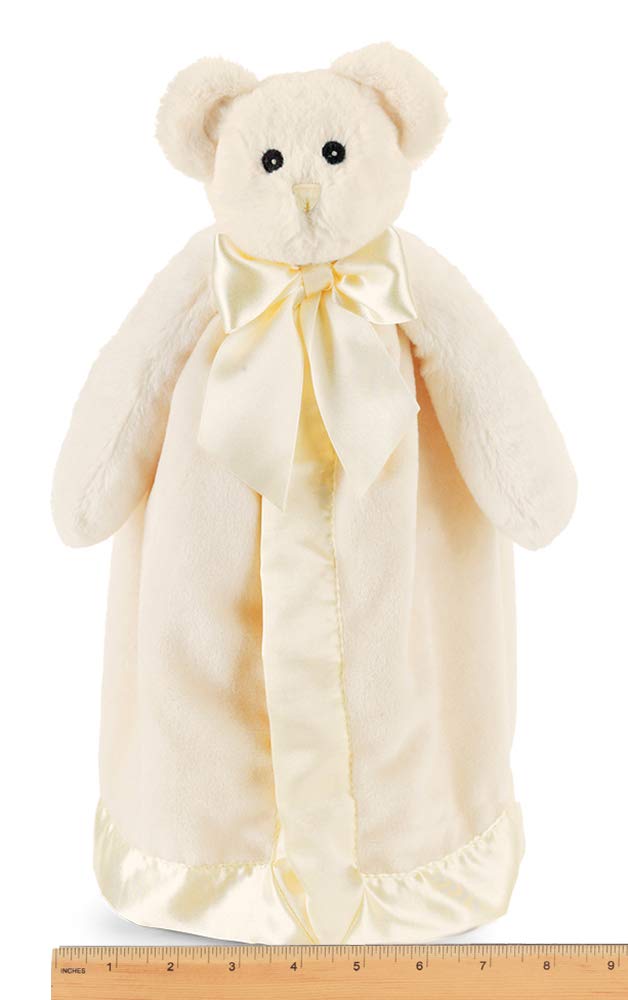 teddy bear with blanket attached