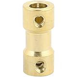 uxcell シャフトカップリング 真鍮軸継手 モータ軸カップリング 真鍮 モーターコネクタ