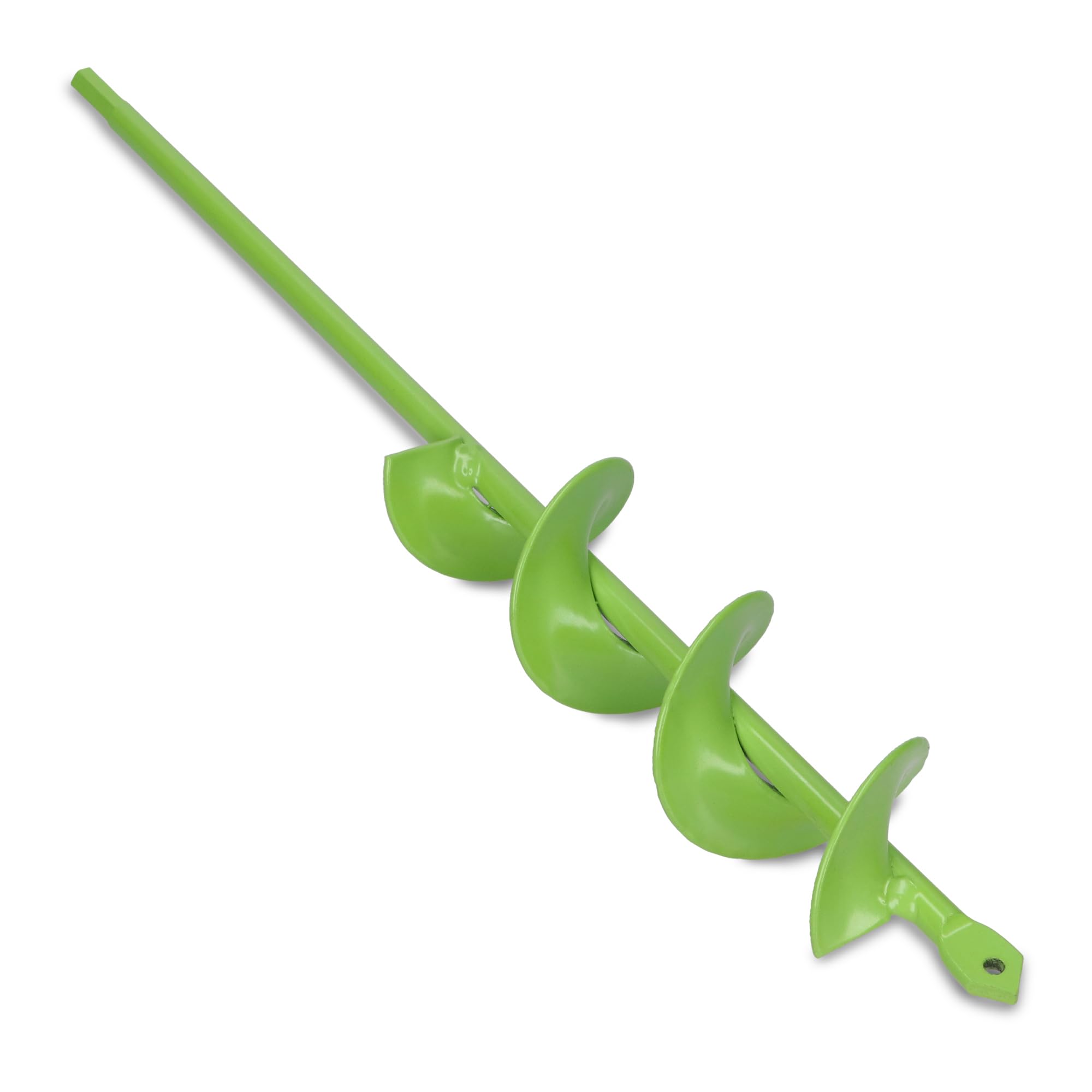 WERHE Soil auger for drill 46 mm Ø, 370 mm long - Garden auger for cordless screwdriver for planting, flower and hole digging - Digging tool for garden