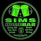 4x ccp1195-g SIMS Name Home Bar Beer Drink 3D