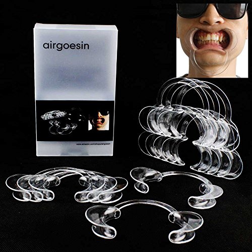 Airgoesin 12pcs Mouth Retractors for Speak Out Game & Watch Ya Mouth Game Mouthpieces Adult, Dental Lip Cheek Retractor Mouth Lip Opener Mouth Piece for Fun Game Lipless Game gift