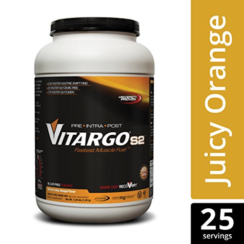 Vitargo S2 - Gluten Free Pre - Intra - Post Workout and Sport Supplement, Natural Juicy Orange 25 Servings (FFP)
