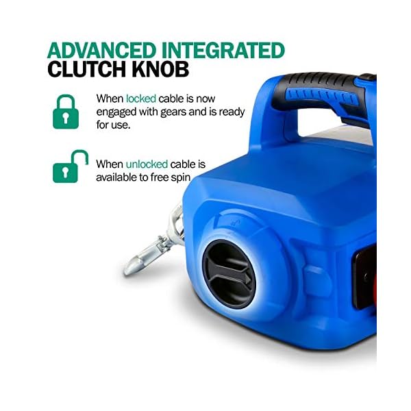 Landworks Electric Towing Winch Hoist Portable Cordless 1000 lbs 1/2