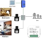 DollaTek WIFI Smart Energy Meter 80A 2 Clamp CT Power Monitor White view 3