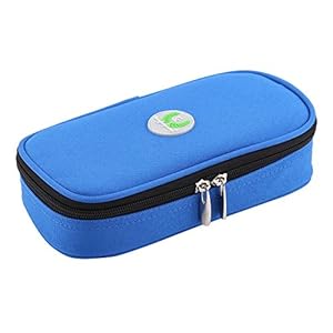 Portable Insulin Cooler Bag Diabetic Organizer Medical Care Case Traveling Camping Syringes Storage Pouch (Color : Blue)