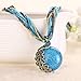 LNKRE JEWELRY Vintage Bohemia Vivid Blue Peacock Pendant Necklace with Opal Crystal A3