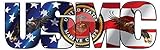 USMC Marine Corp. American Flag Eagle Lettering Decal 8