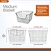 Spectrum Diversified Scoop Wire Storage Basket, Medium, Satin Nickel, 2-Pack