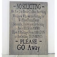 No Soliciting Sign, No Soliciting, Wood Sign, Beer Sign, Porch Sign, Outdoor Sign, Fathers Day Gift, Race Fan, Home Decor, Man Cave