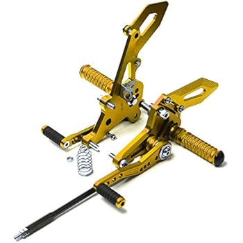 SMOKU MOTOR CNC Aluminum Rising Kit Footrest Rearset Kit for Kawasaki Z125 pro 2016-2017(Gold)