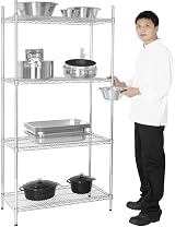 Vogue 4 Tier Wire Shelving Unit Galvanised Zinc Storage Rack 915x460mm 220kg view 4