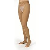 JOBST Relief Graduated Compression Stockings 30-40mmHg - Comfortable Unisex Design - Double Chap, Open Toe, Beige, Small