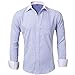 Men's Button Up Dress Shirts French Cuff Cotton Blend Slim Fit Tuxedo Shirt (Cufflinks Included) for Wedding/Party/Business