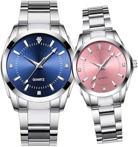 SENRUD Couple Watches Men and Women Gold Silver Stainless Steel