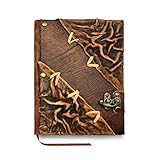 Travel Diary Sketchbook – Handmade Leather Journal – Luxury Gift for Men & Women (5''x7