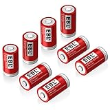 EBL 16340 Li-ion Rechargeable Batteries CR123A 750mAh 3.7V for LED Flashlight Torch, 8 Packs