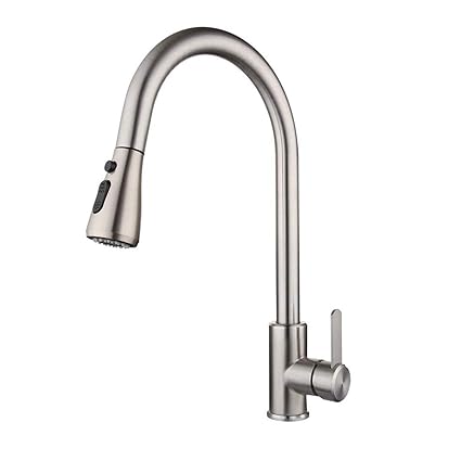 Homelava Single Handle Pull Out Brushed Nickel Kitchen Faucet