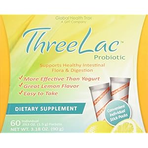 Threelac Original Natural Probiotic Candida Relief Formula 3Lac 60 servings