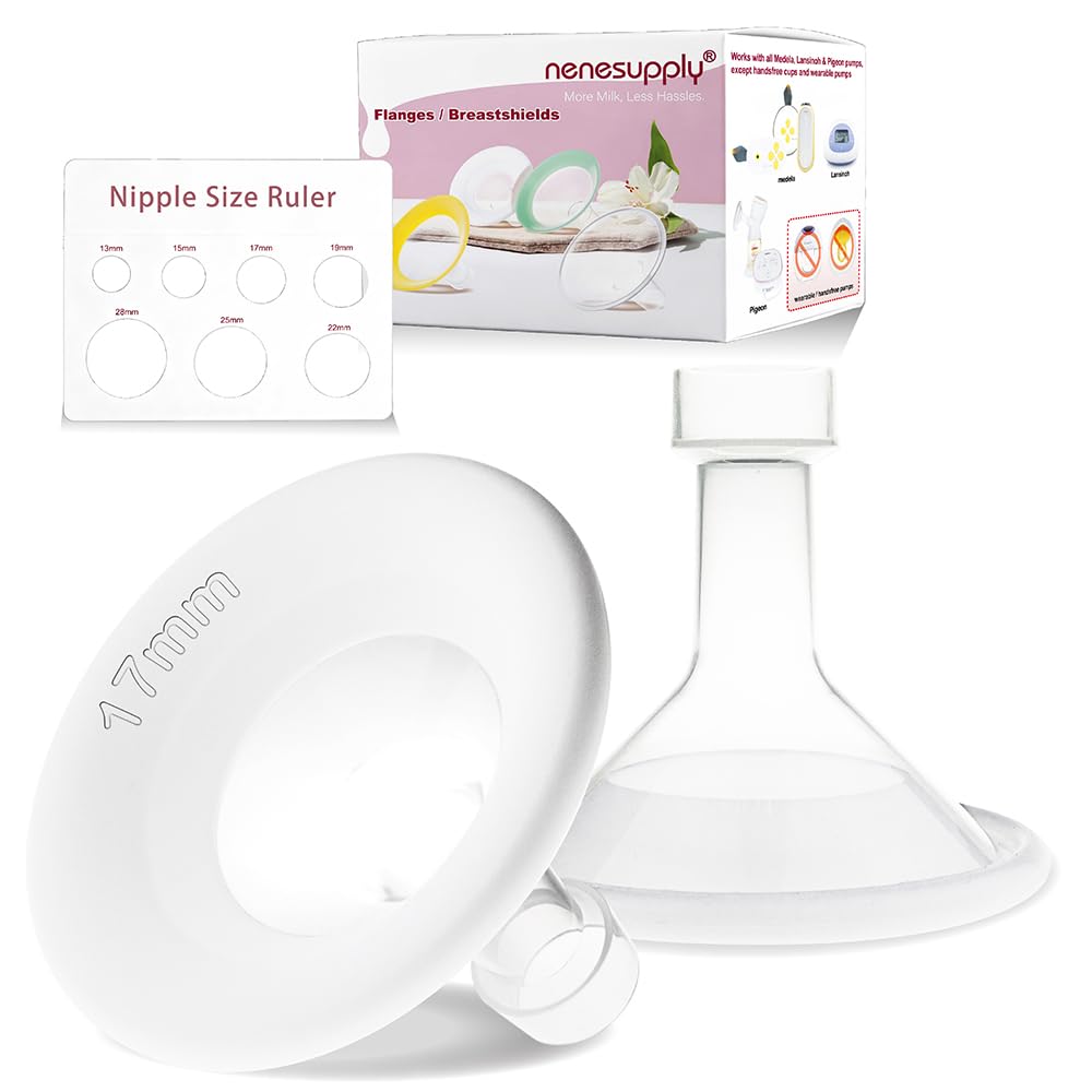 Photo 1 of Nenesupply 17mm Soft Flange Compatible with Medela Breast Pump Parts Replace 17mm Flange for Medela Acessories Compatible with Pump in Style Parts Symphony Swing Harmony Pumps and Personalfit Flex