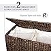 Designer Wicker Laundry Hamper with Divided Interior and Laundry Basket Bags - Espresso Water Hyacinth Hamper with Lid, Includes Two Removable Laundry Liners and Delicates Mesh Laundry Bag