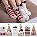 Outgeek Christmas Socks, Cute Fuzzy Socks Winter Sock for Women 3 Packs