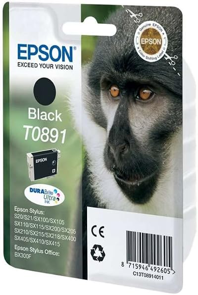 Epson T0891 Stylus Black Ink Cartridge - Original Quality for Everyday Printing