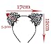 DRESHOW 2 Pack Sexy Rhinestone Lace Cat Ears Women Cosplay Fashion Headband Hair Accessories