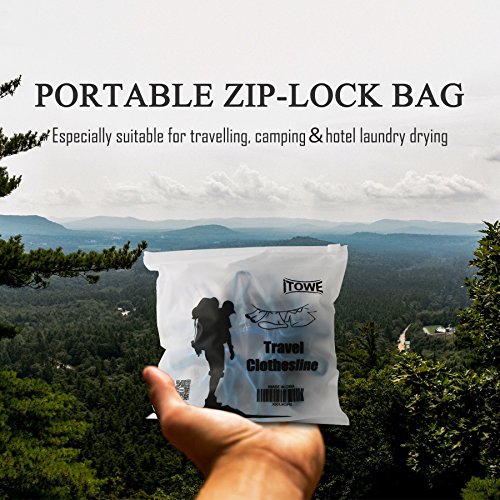 6 iTOWE+Portable+Clothesline+Retractable+Clothespins