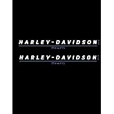 Motorcycle hd Long Letters Logo Vinyl Decal #2 Piece Moto HD Club 0.53"x11" (White)