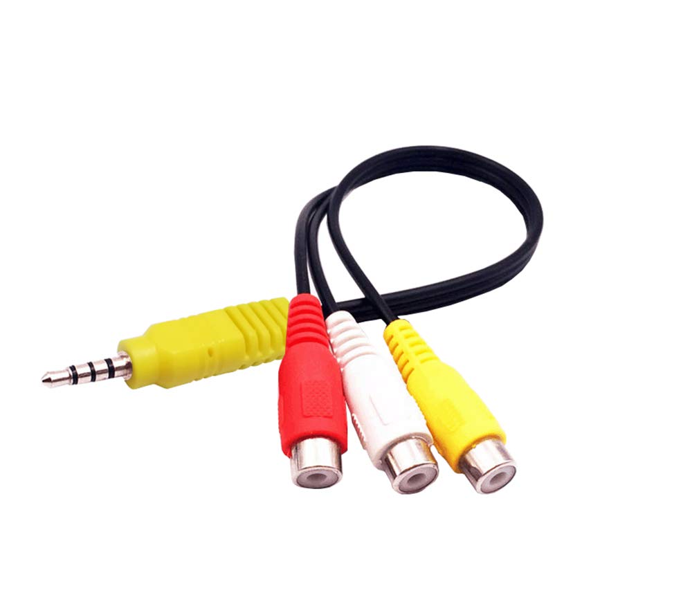 Photo 1 of Video AV Composite Adapter Cable Replacement for Samsung TV, 3 RCA to 3.5mm AV Input Adapter