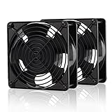 EZDIY-FAB 12cm 120mm 200CFM 4000RPM CPU Cooling Fan FFC1212DE 12V DC 4-Pin Molex PC Computer High CFM Cooling Case Fan with Metal Finger Guard Grill-2 Packs