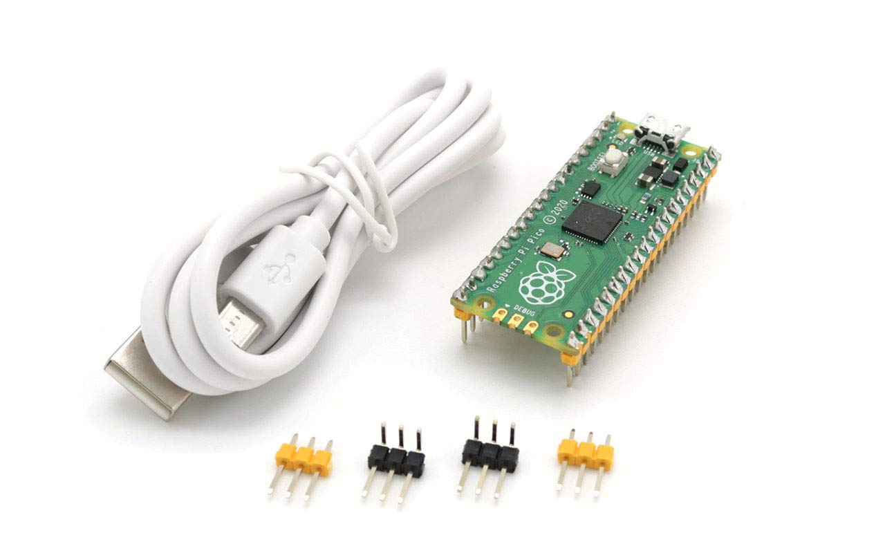 Raspberry Pi Pico Board with Pre-soldered Header Flexible Microcontroller Board Based the Raspberry Pi RP2040 Chip Featured Dual-core ARM Cortex M0+