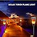 YUJENY Solar Flame Torch Lights Upgraded, Waterproof Dance Flame Lighting Solar Garden Light Outdoor Landscape Decoration Lighting Dusk to Dawn Auto On/Off (1 Pack)