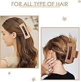 QAIMER 4.1 Inch Hair Claw Clips for Women Thick Hair, 4PCS Matt Coated Jumbo view 4