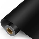 Black Permanent Vinyl - Matte Black Adhesive Vinyl Roll for | for All Cutting Machine, Permanent Outdoor for Decor Sticker, Car Decal, Scrapbooking, Signs, Matte &amp; Waterproof