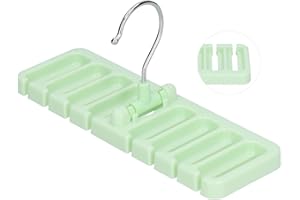 Tie Storage Rack, Multifunctional Hanging Organizer for Ties Belts Scarves, with 8 Holes No Installation Needed, Durable ABS 