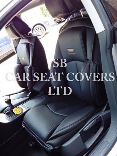 To Fit A Dodge Charger, Car Seat Covers, YS 01 Black Rossini Motorsports PVC Leatherette, 2 Fronts