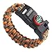 Core Survival Paracord Survival Bracelet - Hiking Multi Tool, Emergency Whistle, Compass for Hiking, Camp Fire Starter 5-in1 Set