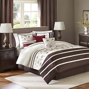 Amazon.com: Madison Park Kathy 7 Piece Comforter Set, King