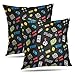 LALILO Throw Pillow Covers, Video Game Controller Accent Double-Sided Pattern for Sofa Cushion Cover Couch Decoration Home Gift Bed Pillowcase 18x18 inch