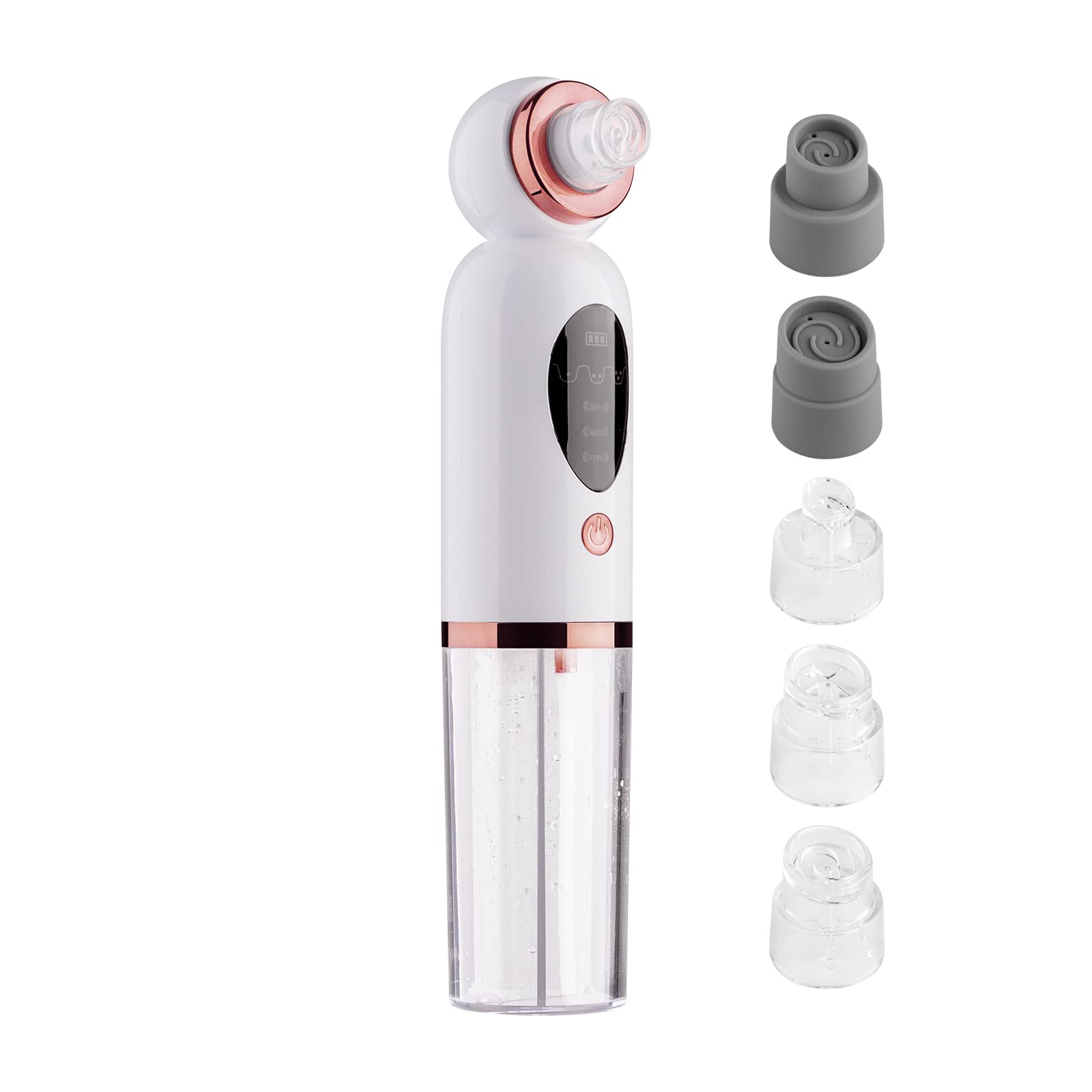 Pore Vacuum Blackhead Remover Water Circulation Pore Cleaner Pimple Extractor Tools with 6 Suction Heads 3 Gears Adjustable Beauty Device for Men and Women