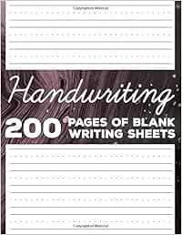 Cursive Handwriting 200 Blank Practice Sheets for Fancy Writing