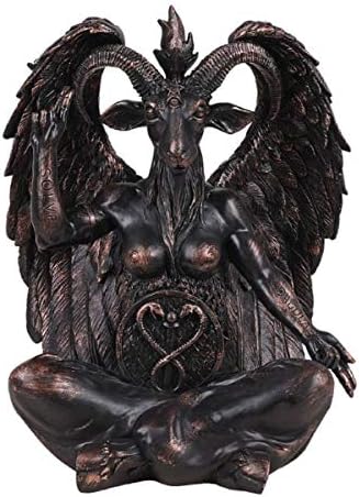 Pacific Giftware 座ったバフォメット ルシファー 悪魔 メンドのヤギ 異教徒の像 16インチ