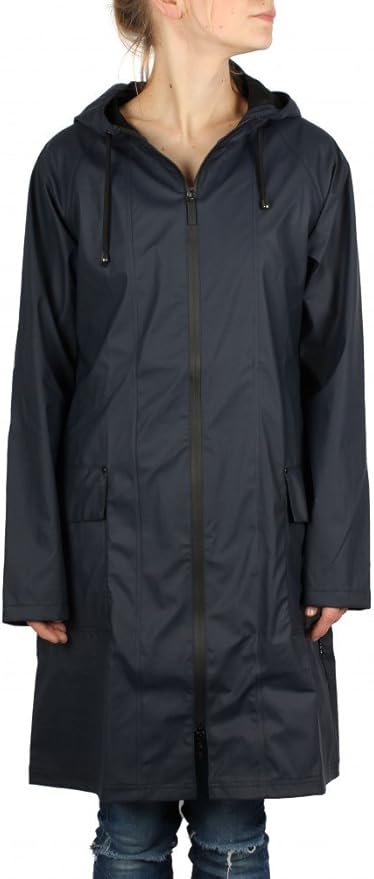 RAINS Women's 1231 Jacket, Blue, 12 (Size:Small/Medium): Amazon.co.uk: Clothing