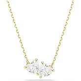 Swarovski Mesmera necklace, Heart, White, Gold-tone finish
