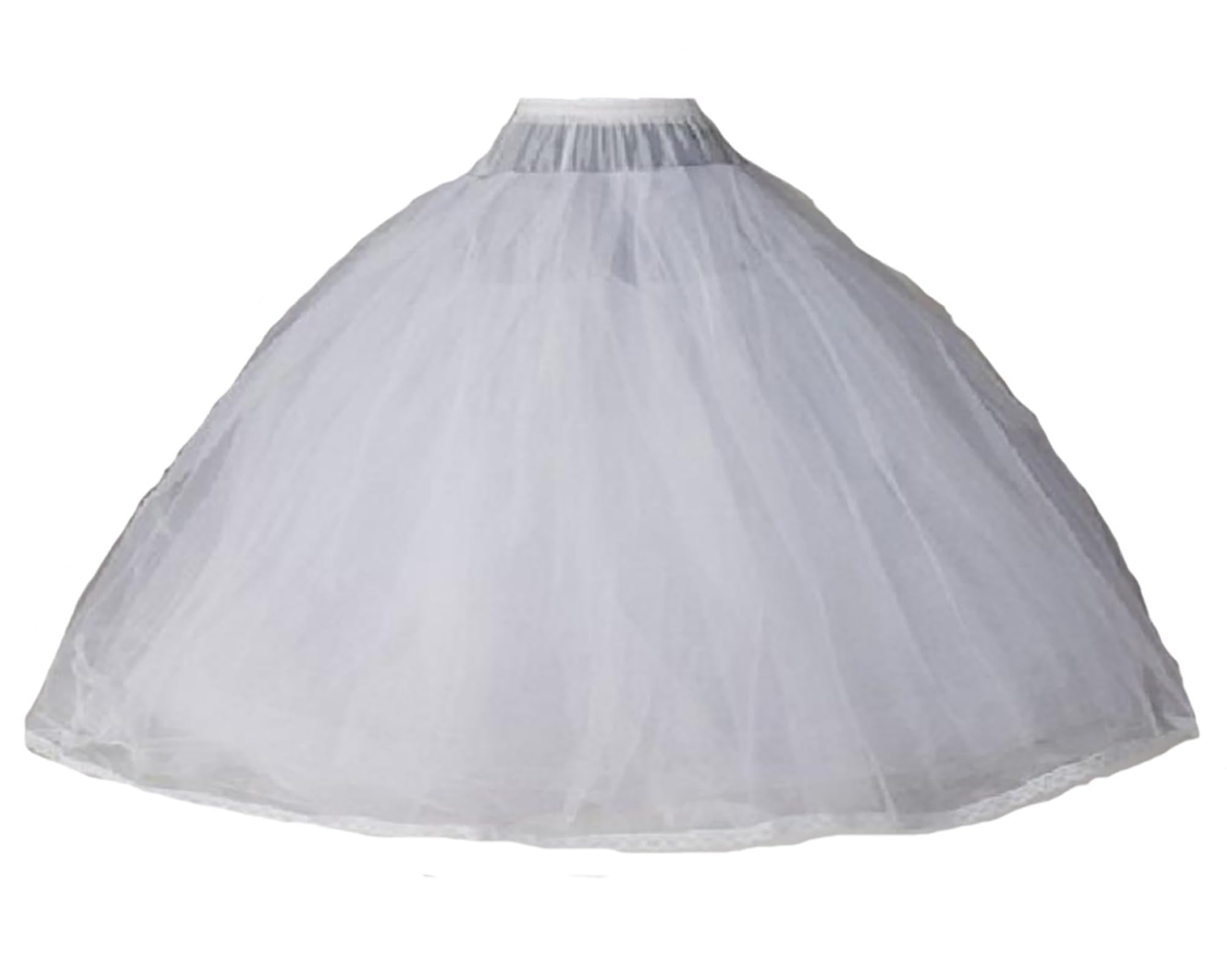 Photo 1 of Dearta Women's 8 Layers Tulle Ball Gowns Dresses Petticoats with No Rings White